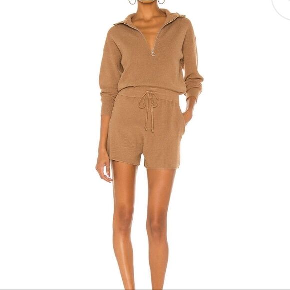 L'Academie Shannon Romper in Tan/Brown Size XXS - Picture 2 of 7